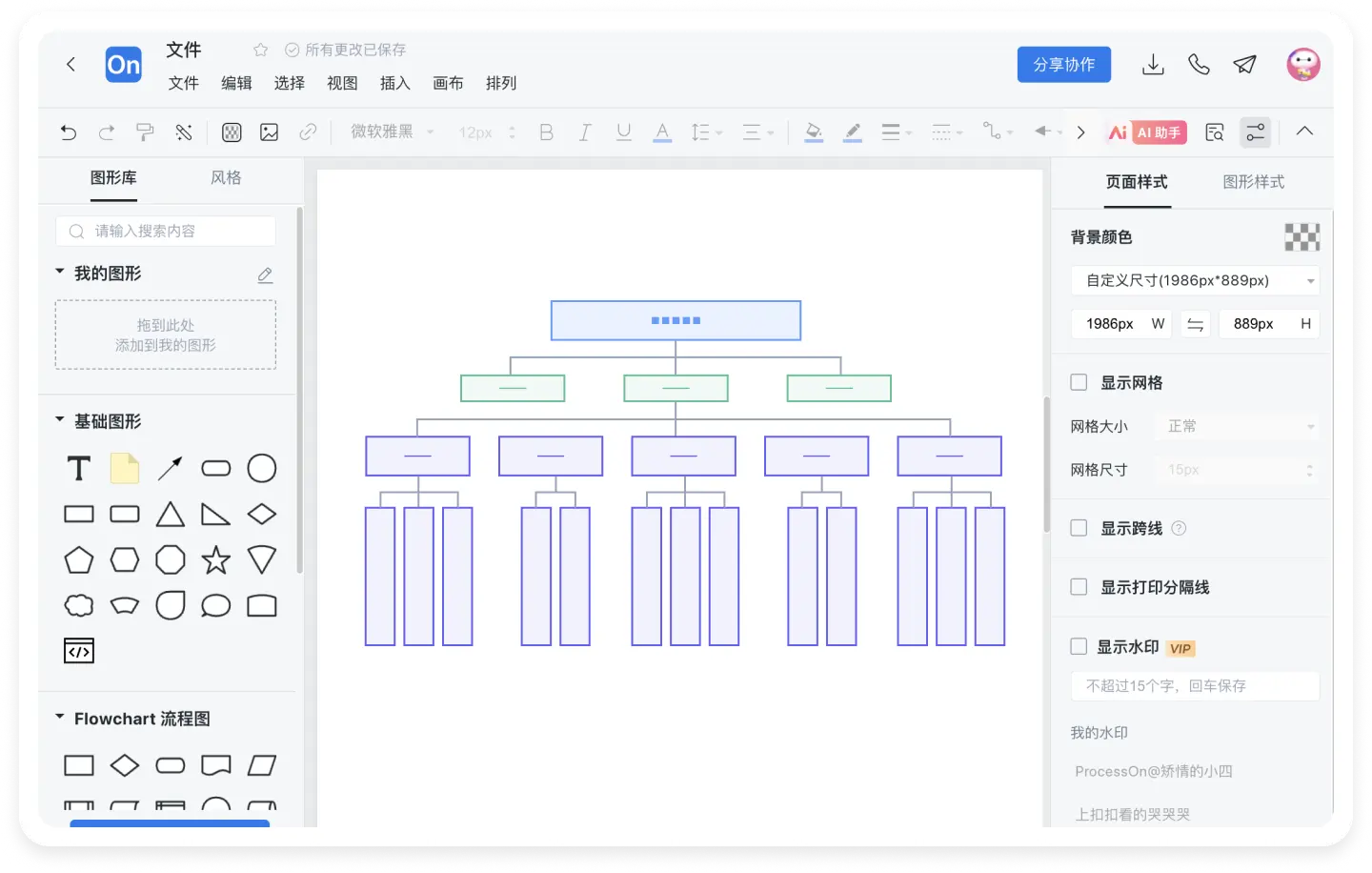 流程图画组织架构图