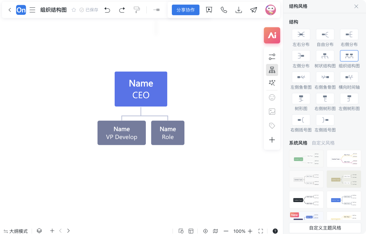 怎么做组织架构图 步骤2