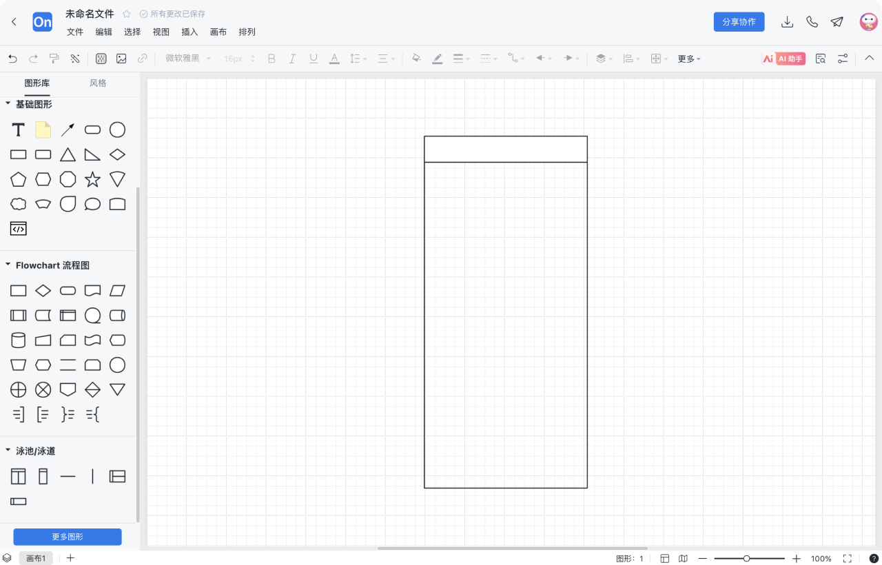 泳道图怎么画 步骤2